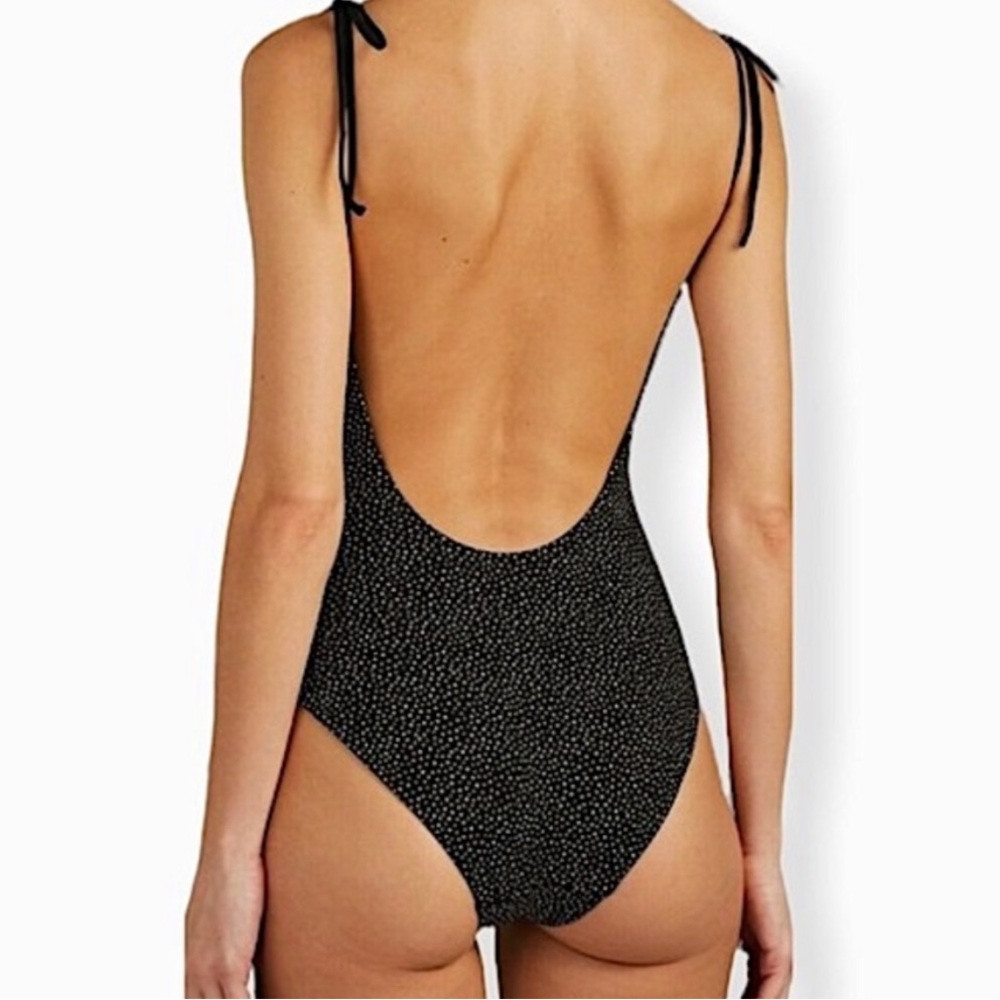 Onia one piece black with gold sparkle bathing suit (preowned) Sm